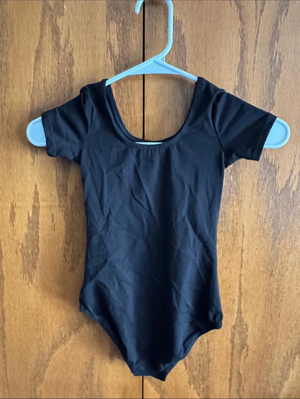 Stelle Black Short Scoop Neck Kids Bodysuit Dance Gymnastic Leotard & Skirt